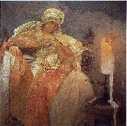Alfons Mucha Woman With a Burning Candle china oil painting artist